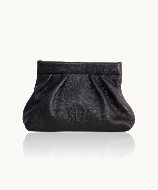Kiss Mini Leather Pouch - Black