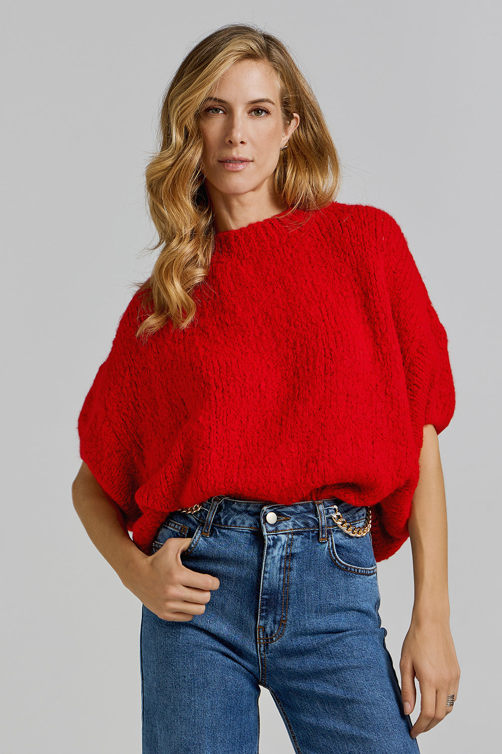 Short Sleeve Pullover - Red