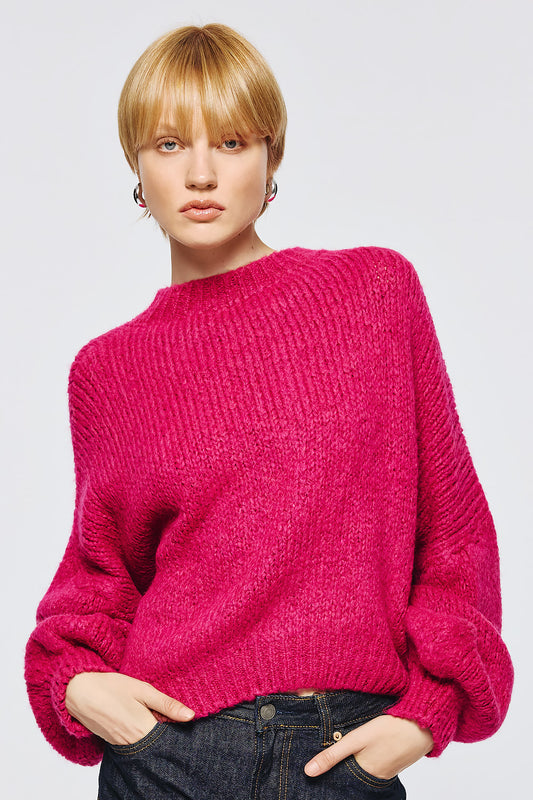 Long Sleeve Pullover - Magenta
