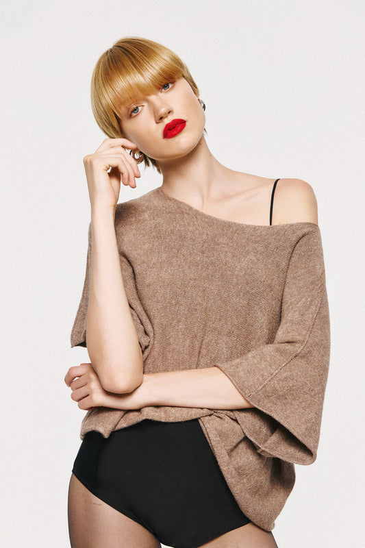 Soft Knitwear 3/4 Sleeve | Beige