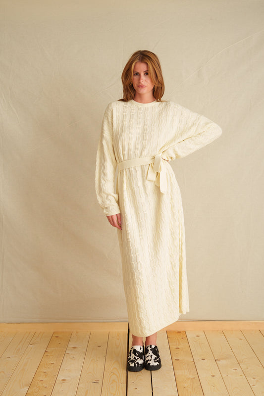 Vanilla Fog Knit Dress