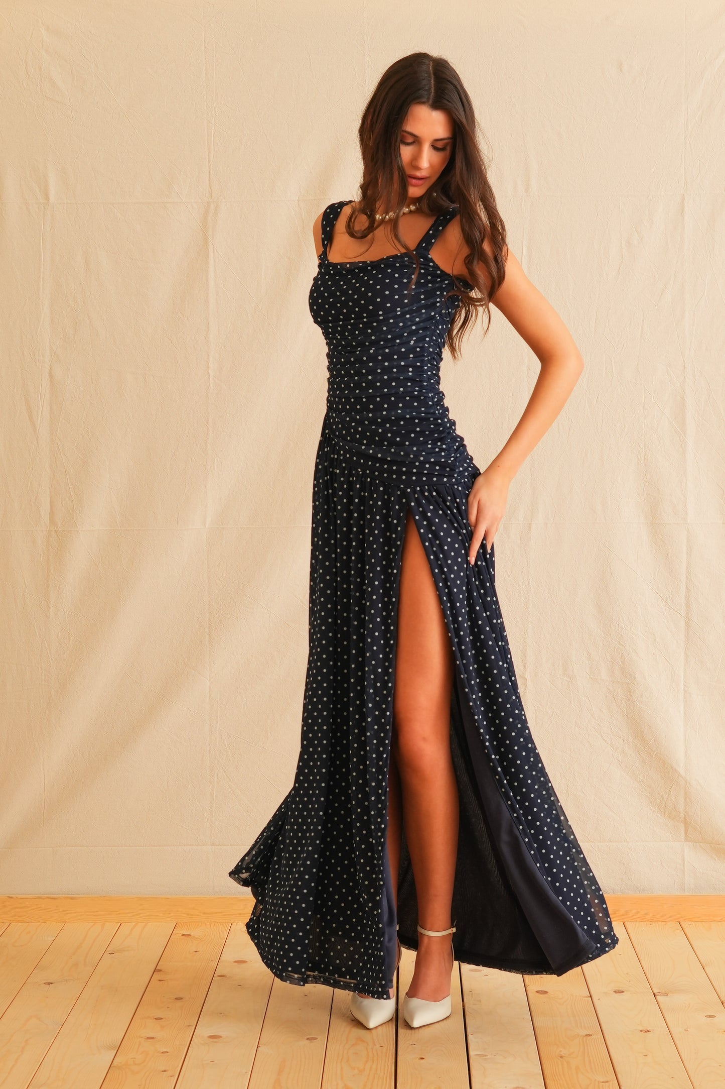 Polka Dots Maxi Dress