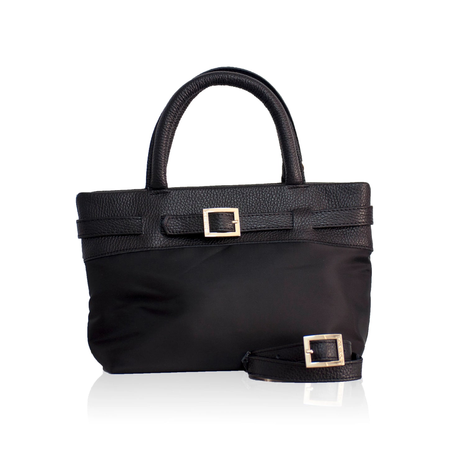 Emily Medium Canvas Handbag - Black