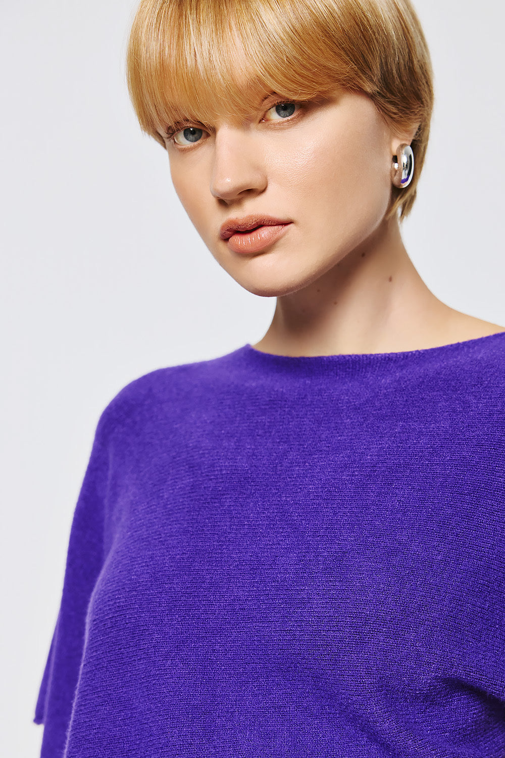 Soft Knitwear 3/4 Sleeve | Purple