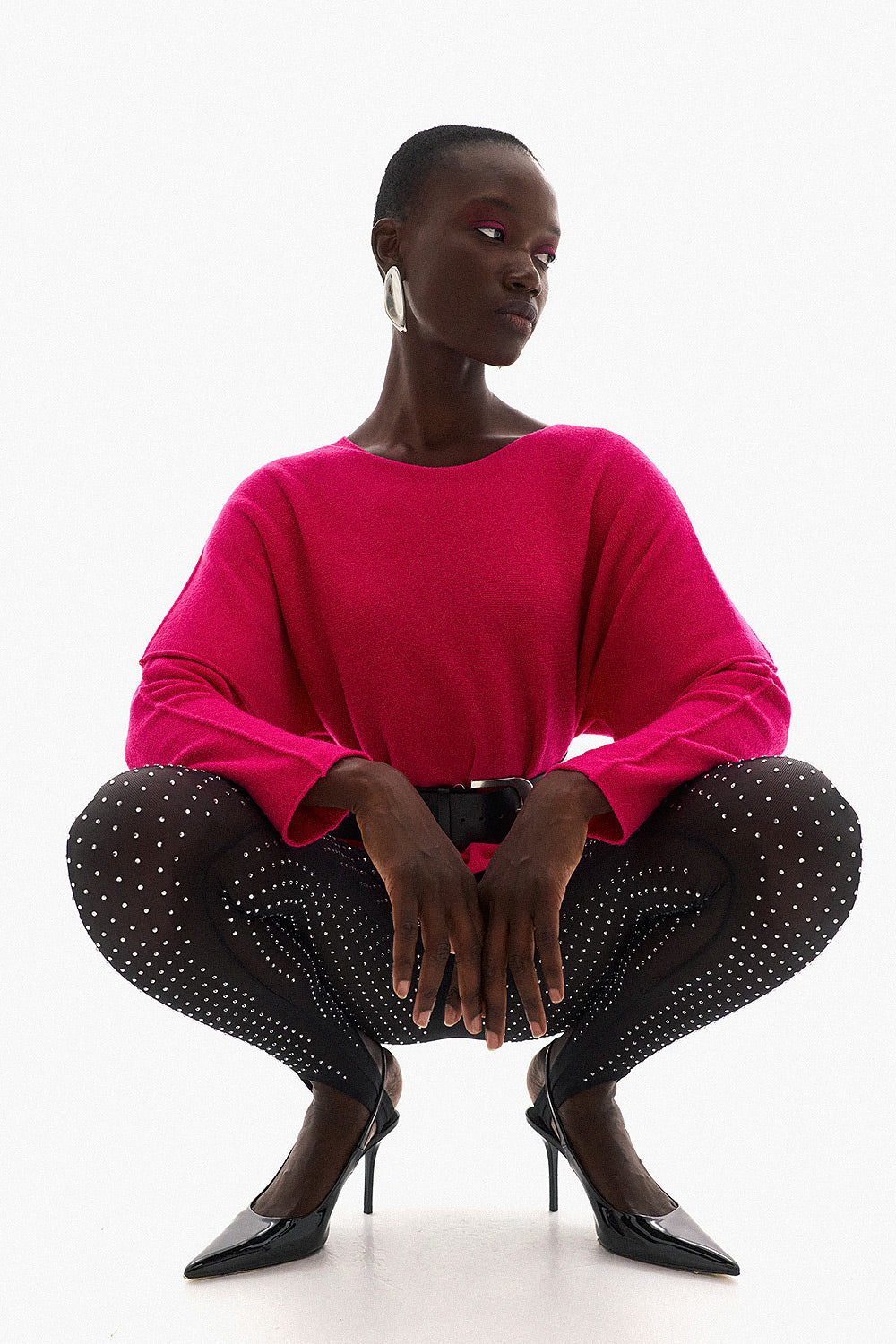 Soft Knitwear 3/4 Sleeve | Fuchsia