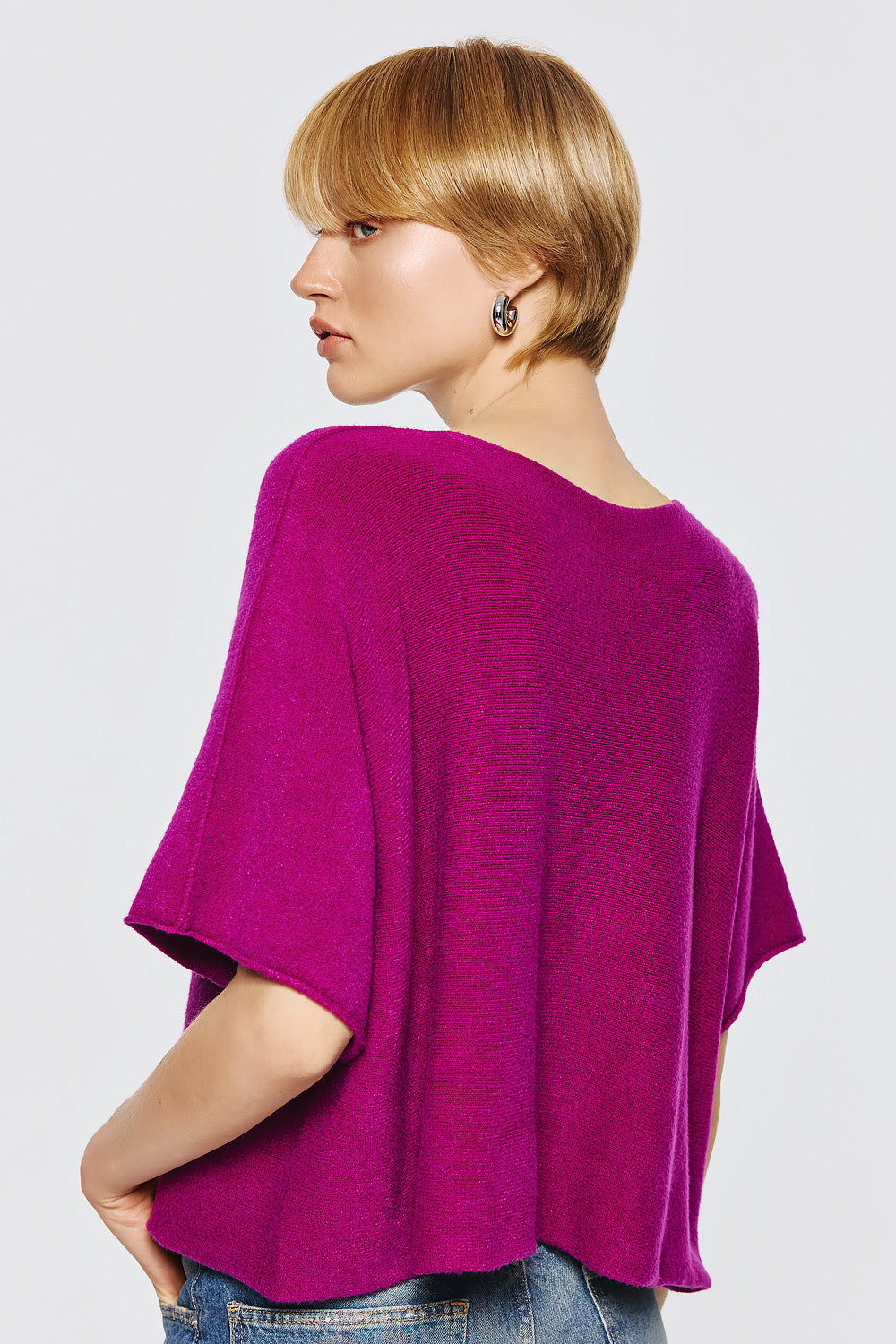 Soft Knitwear 3/4 Sleeve | Magenta