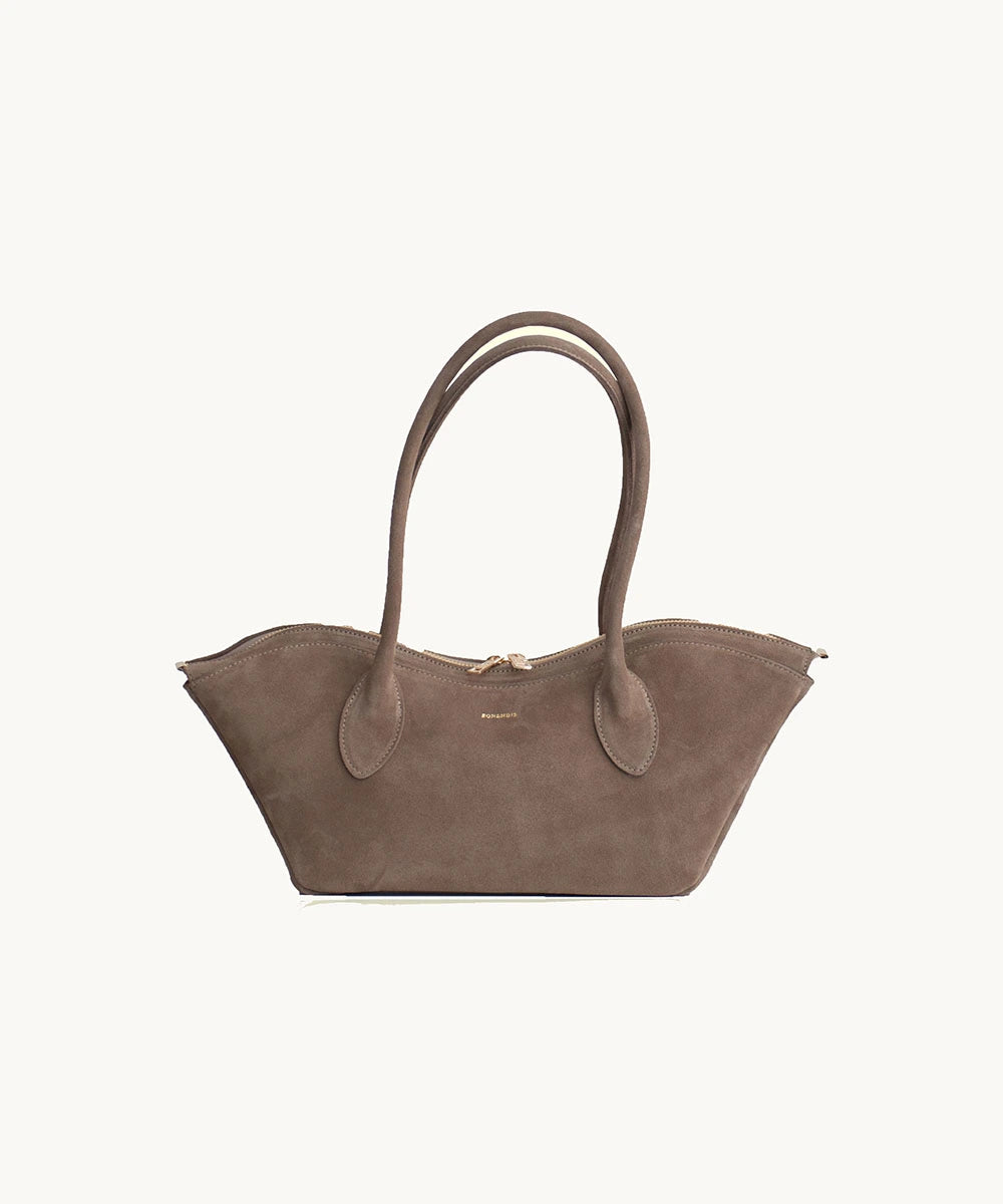 Bisou Small Leather Bag - Mocca Suede