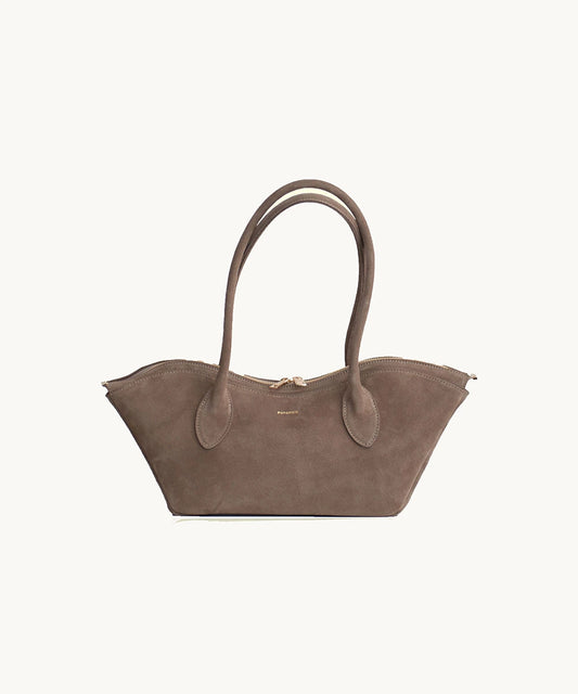 Bisou Small Leather Bag - Mocca Suede