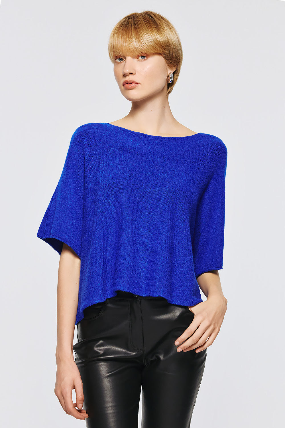 Soft Knitwear 3/4 Sleeve | Royal Blue