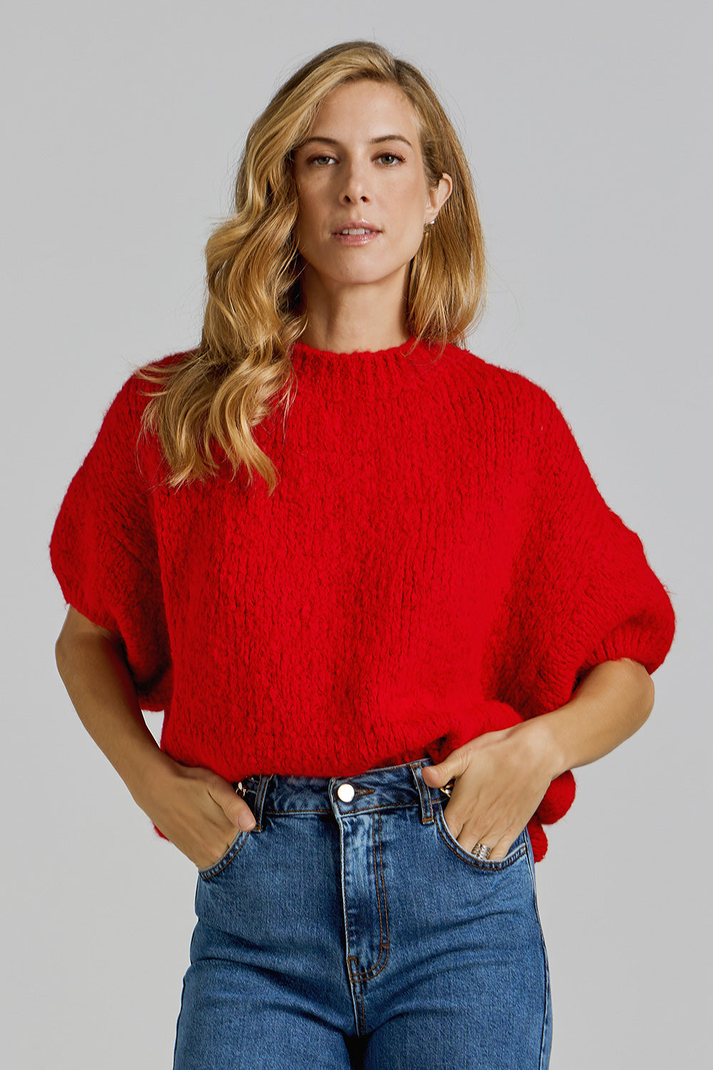 Short Sleeve Pullover - Red