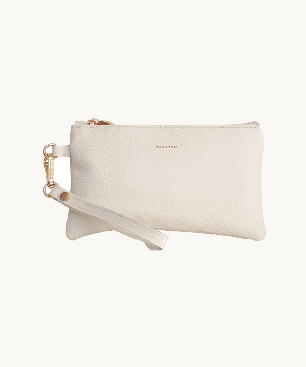 Polly Pouch - White Leather
