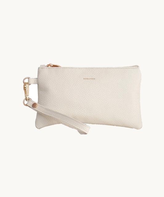 Polly Pouch - White Leather
