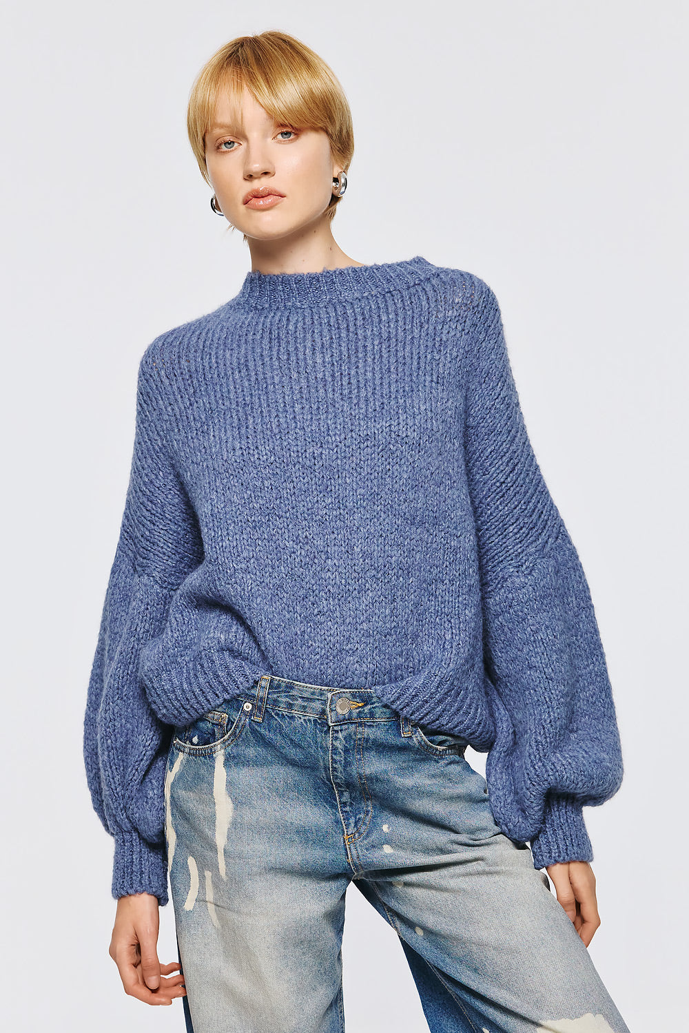 Long Sleeve Pullover - Blue Indigo
