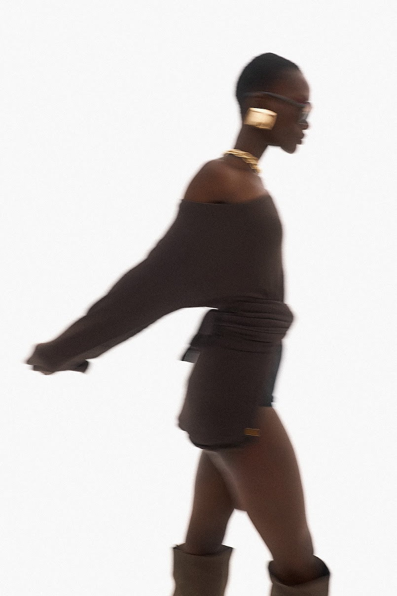 Soft Knitwear O-Neck | Brown