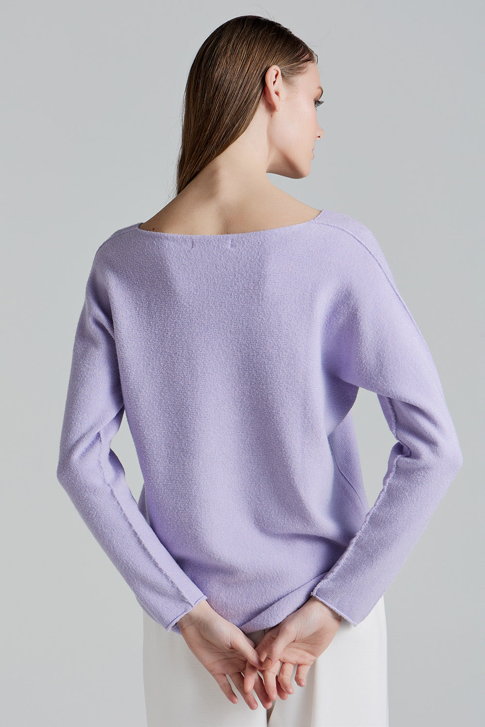 Soft Knitwear V-Neck | Lilac
