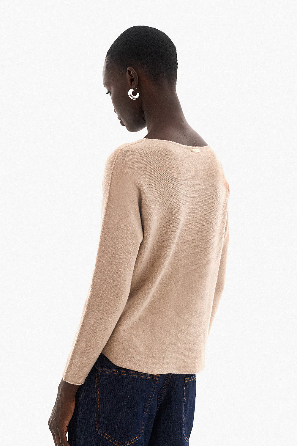 Soft Knitwear V-Neck | Beige