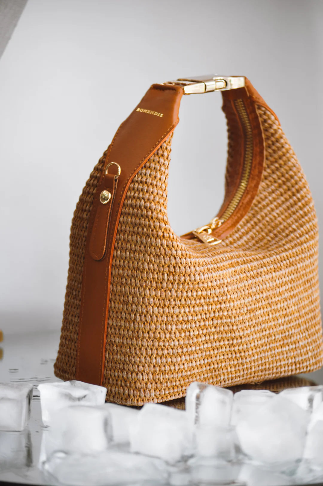 Maggie Raffia Handbag - Tabac