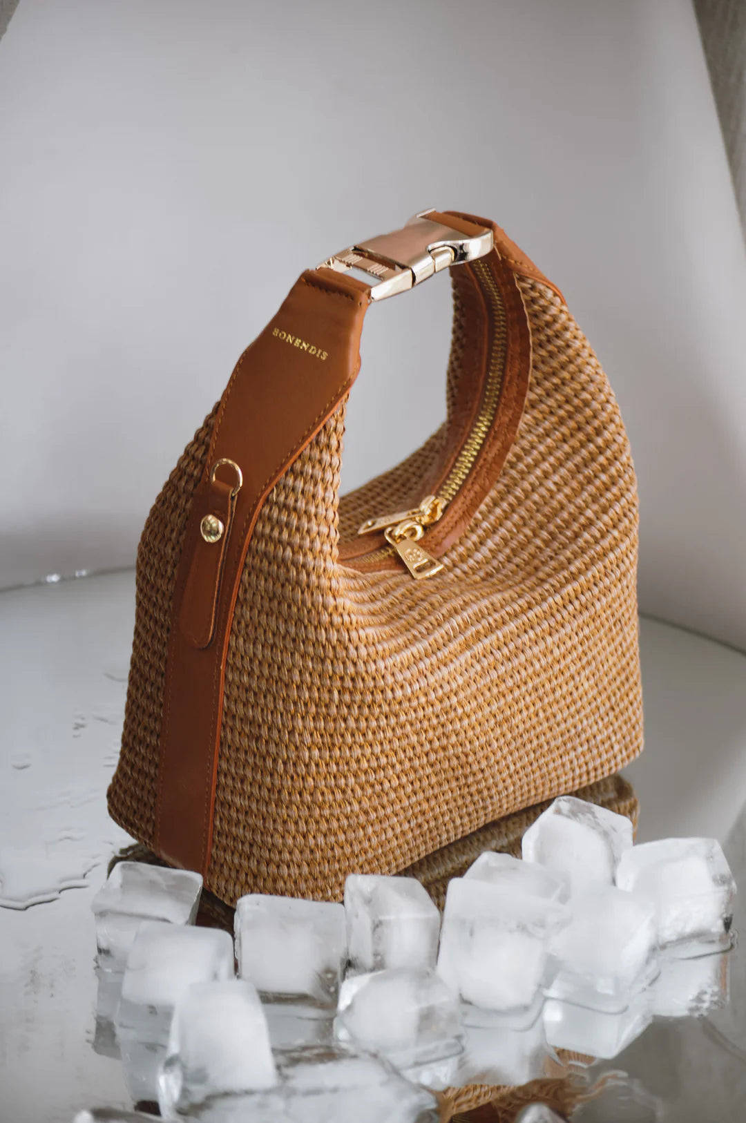 Maggie Raffia Handbag - Tabac