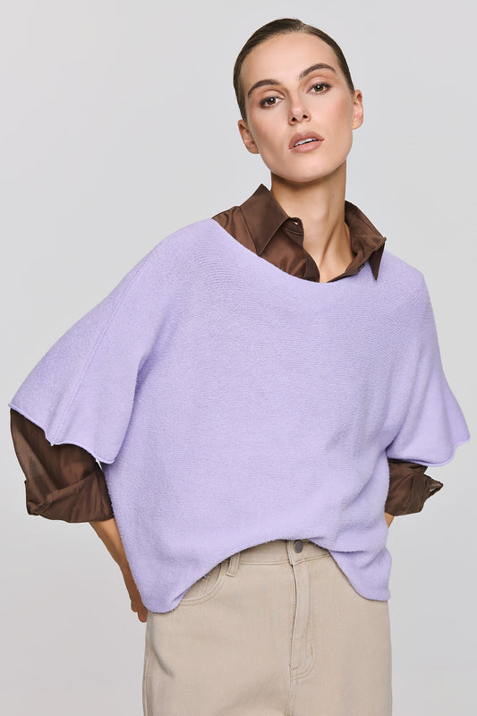 Soft Knitwear 3/4 Sleeve | Lilac