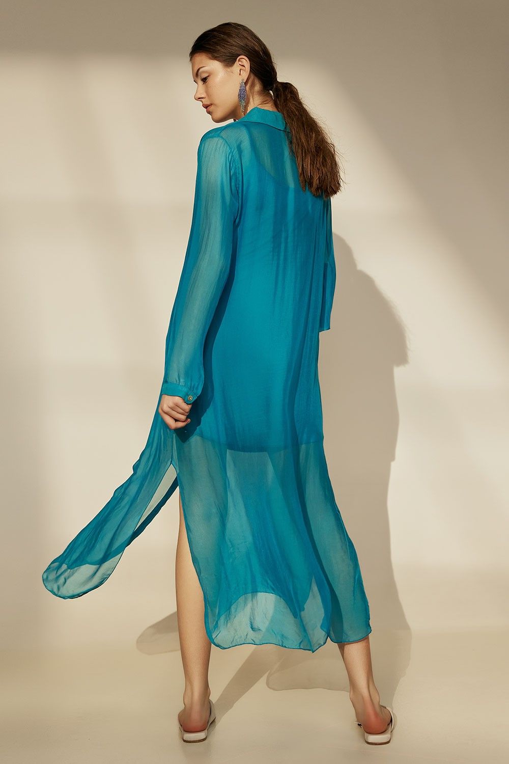 Aphrodite Long Shirt | Ocean Blue