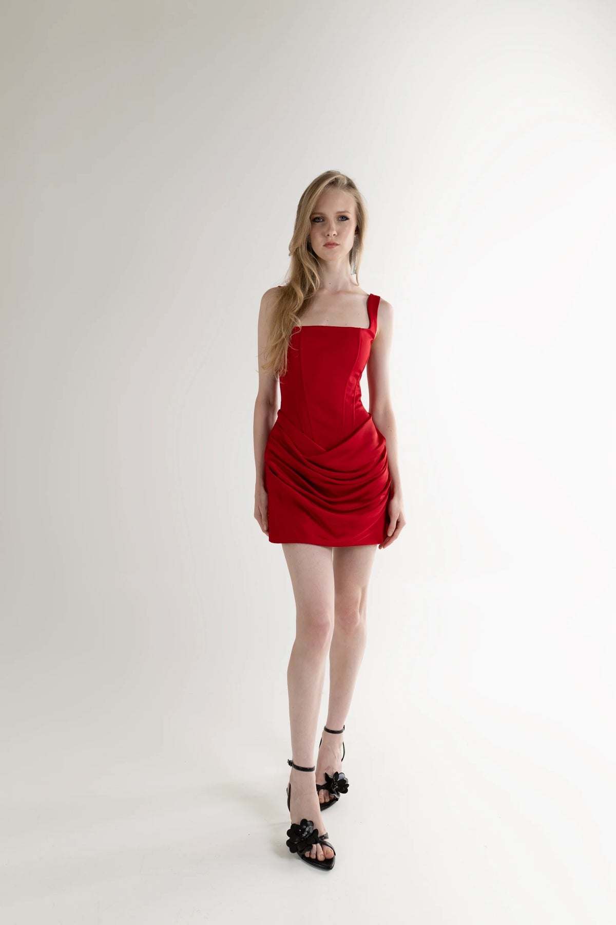 Lyra Mini Dress - Scarlet Red