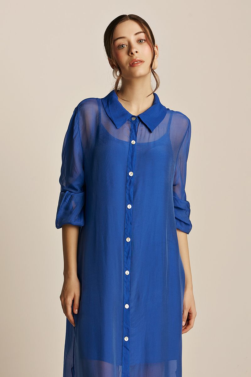 Aphrodite Long Shirt | Blue Royal