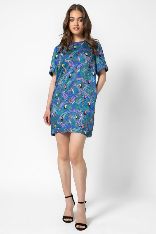 Sheila Dress - Fauna Blue