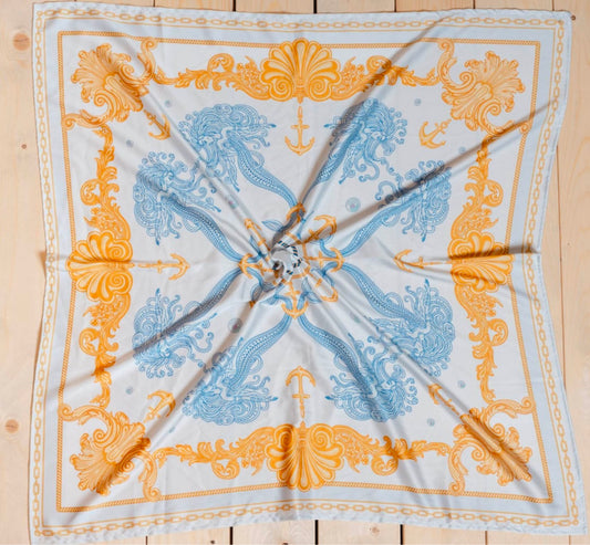 Golden Ochean Satin Scarf