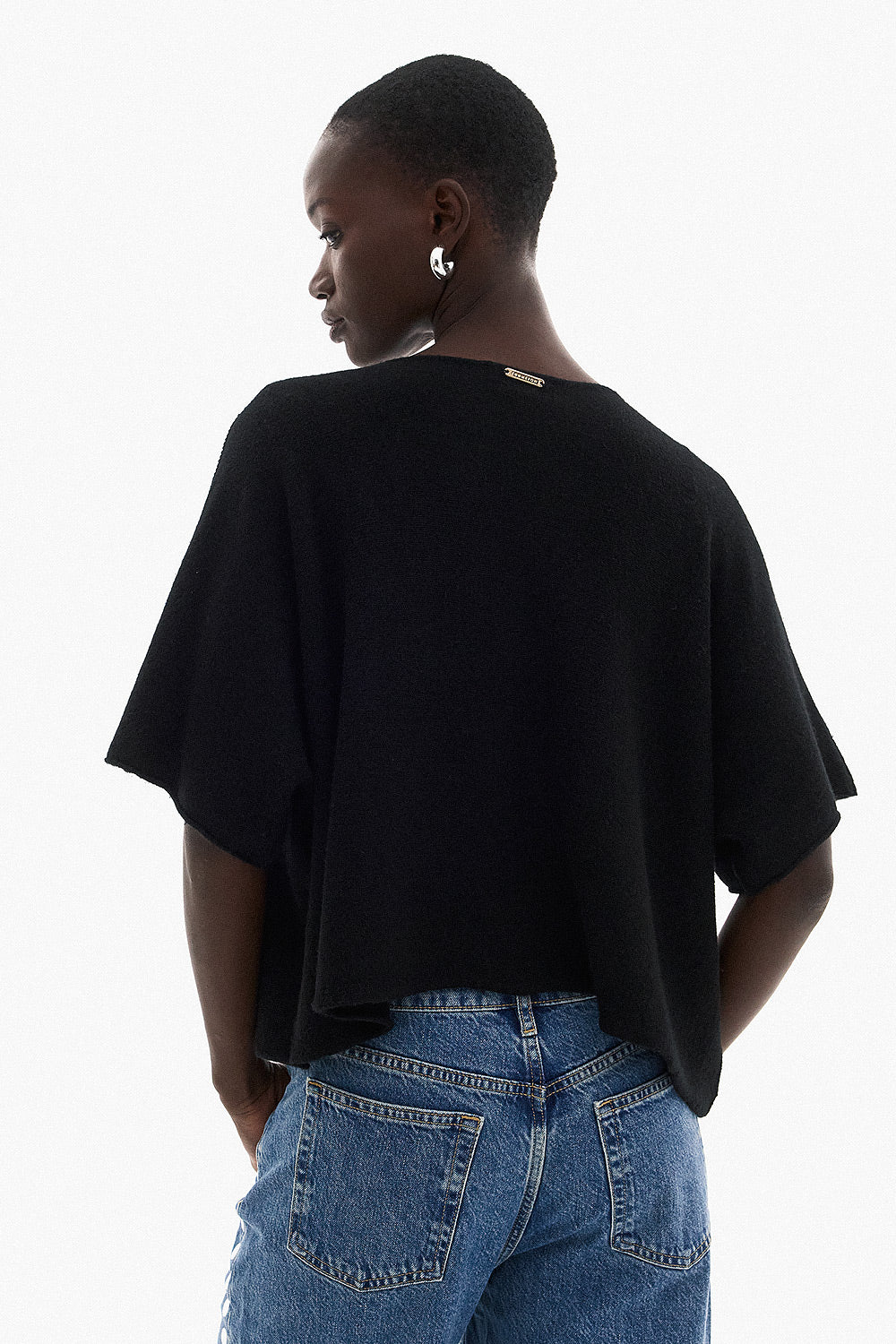 Soft Knitwear 3/4 Sleeve | Black