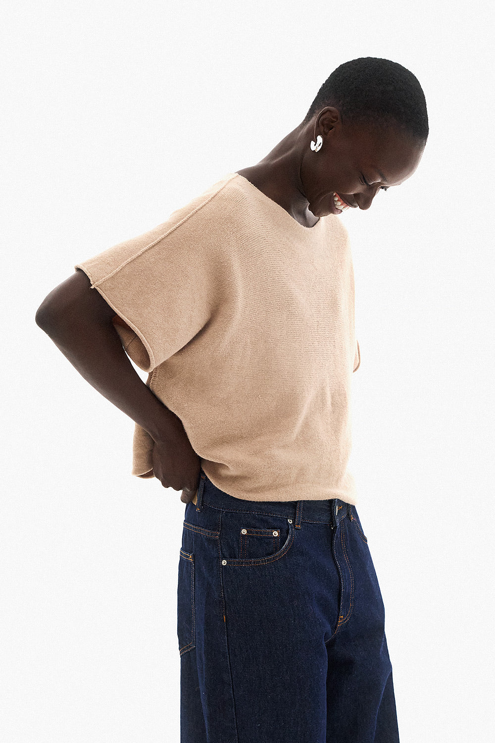 Soft Knitwear 3/4 Sleeve | Beige