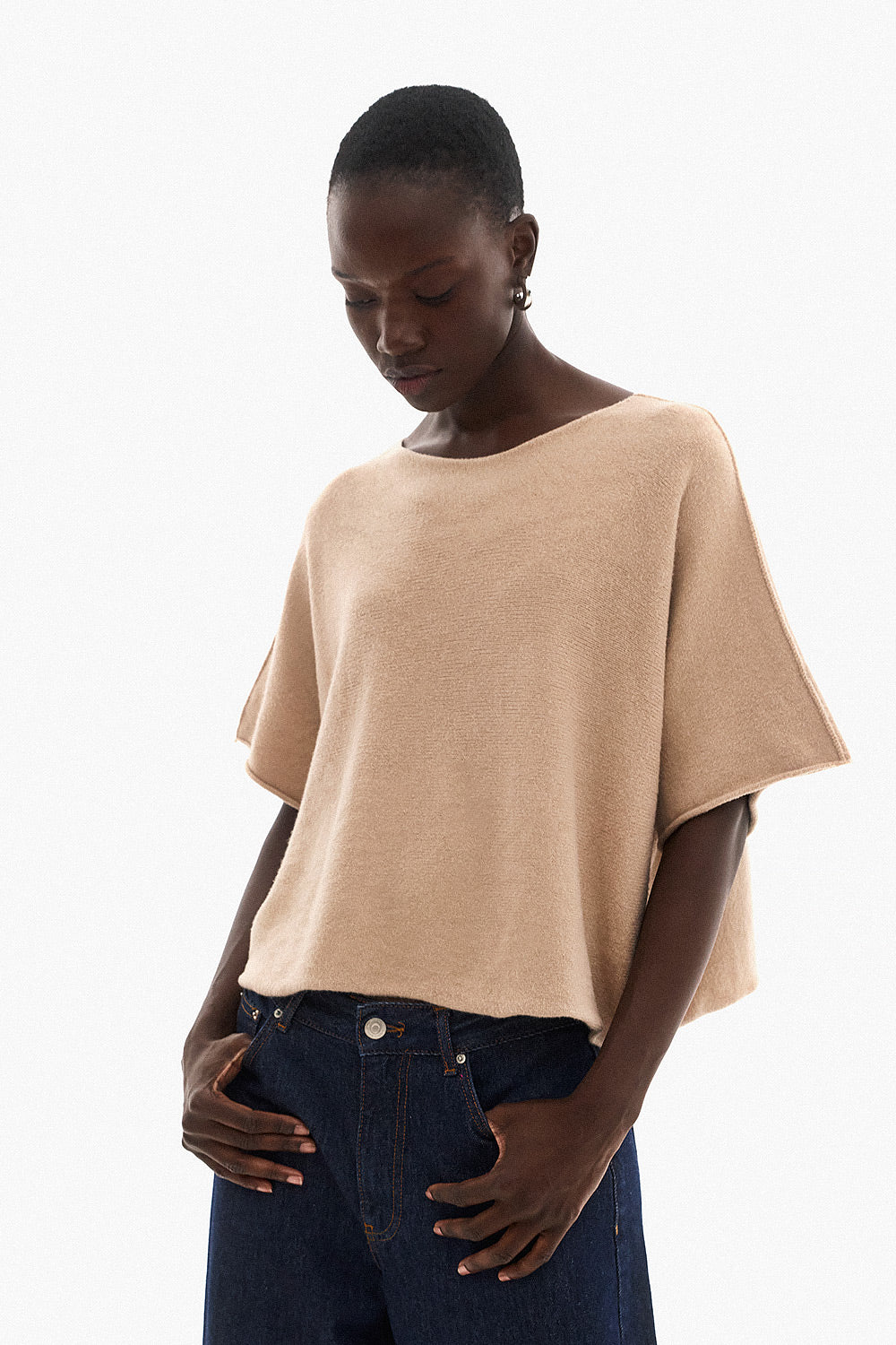 Soft Knitwear 3/4 Sleeve | Beige
