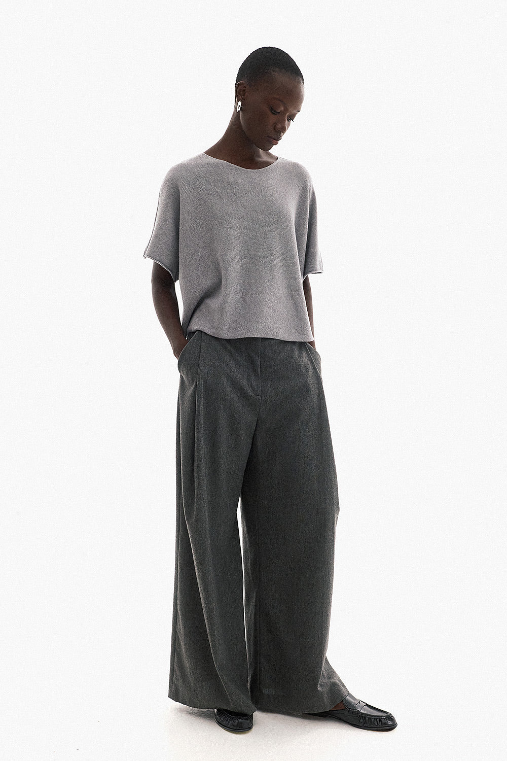 Soft Knitwear 3/4 Sleeve | Grey