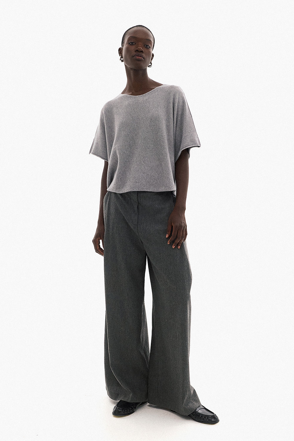 Soft Knitwear 3/4 Sleeve | Grey