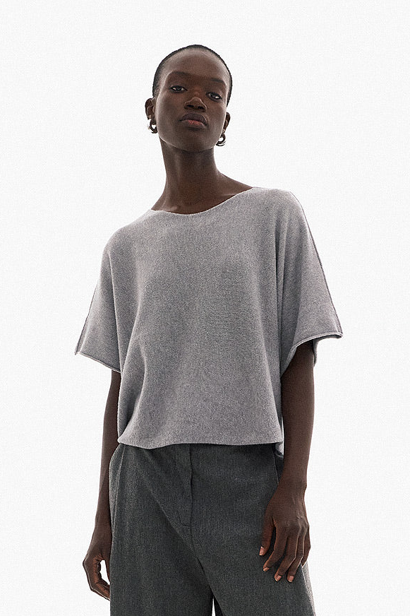 Soft Knitwear 3/4 Sleeve | Grey