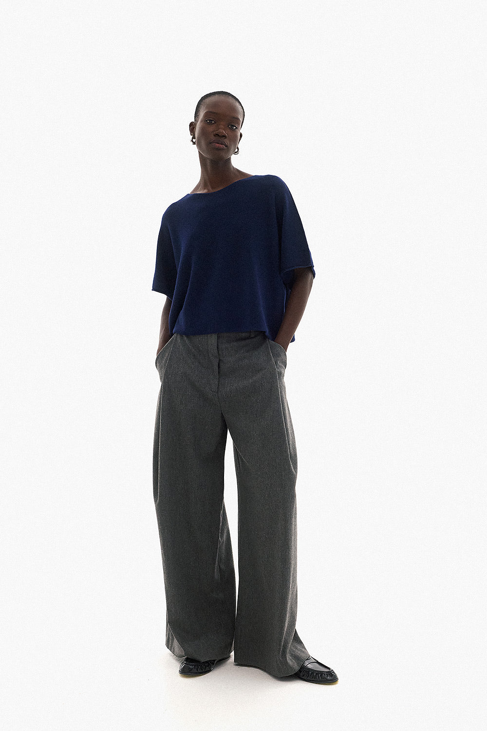 Soft Knitwear 3/4 Sleeve | Blue