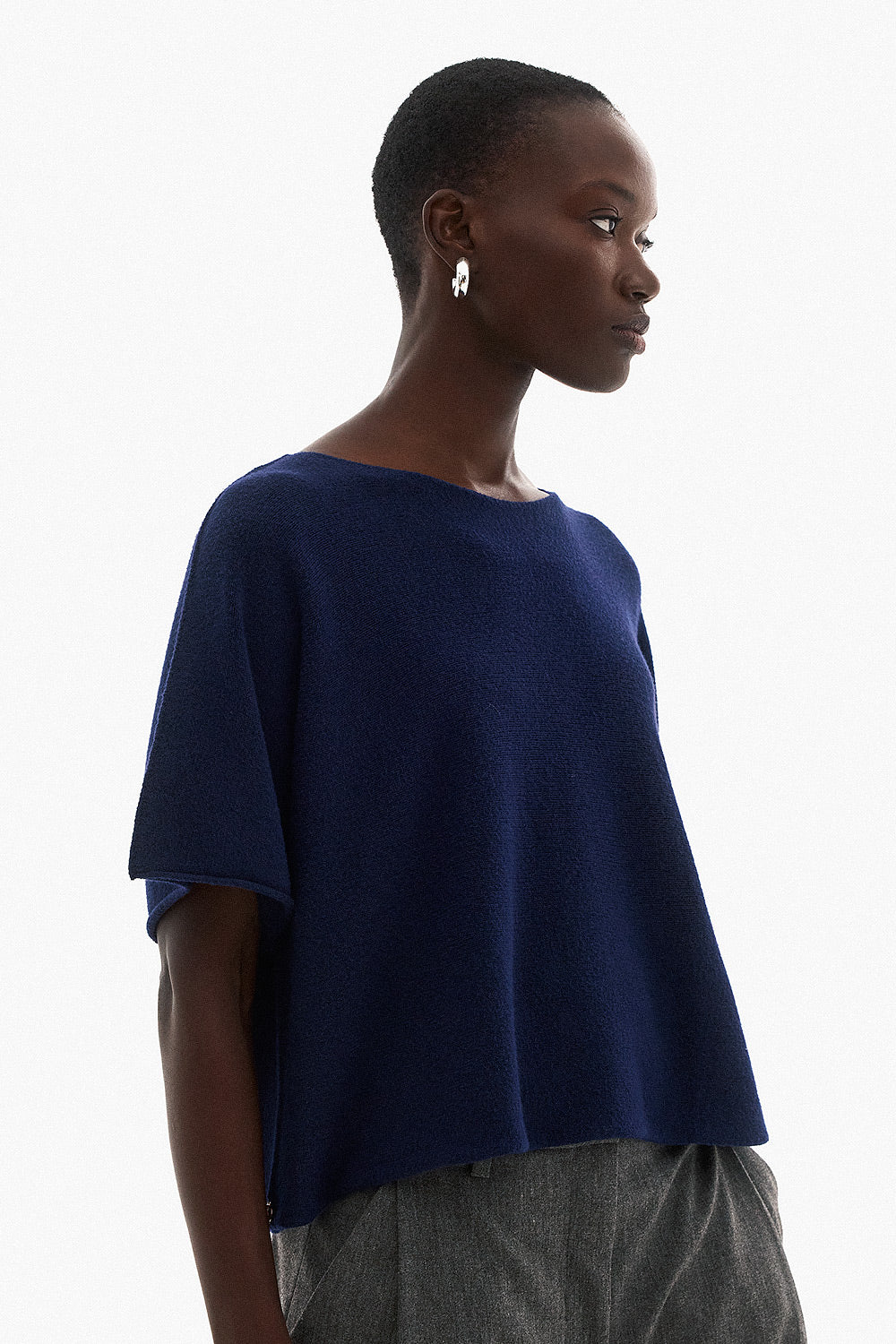 Soft Knitwear 3/4 Sleeve | Blue