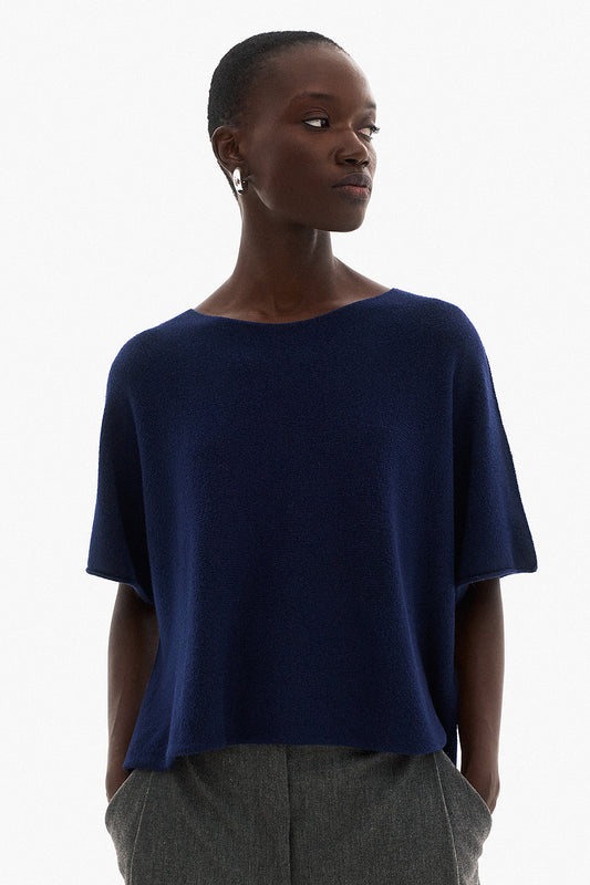 Soft Knitwear 3/4 Sleeve | Blue