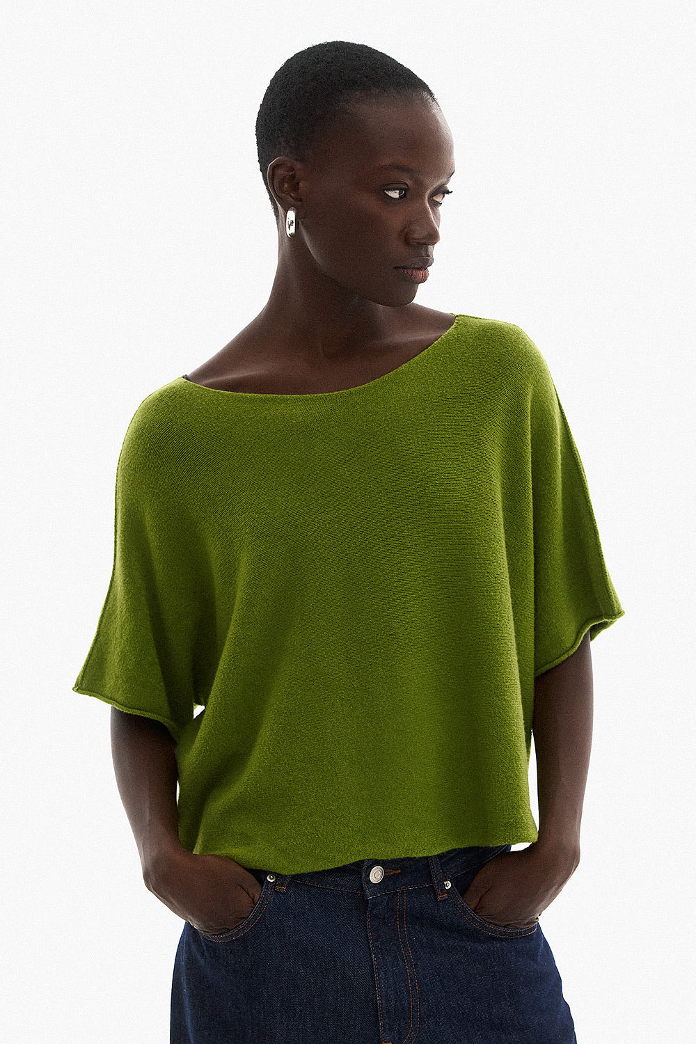 Soft Knitwear 3/4 Sleeve | Olive Green