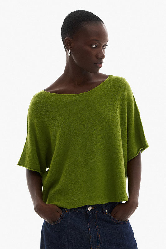 Soft Knitwear 3/4 Sleeve | Olive Green