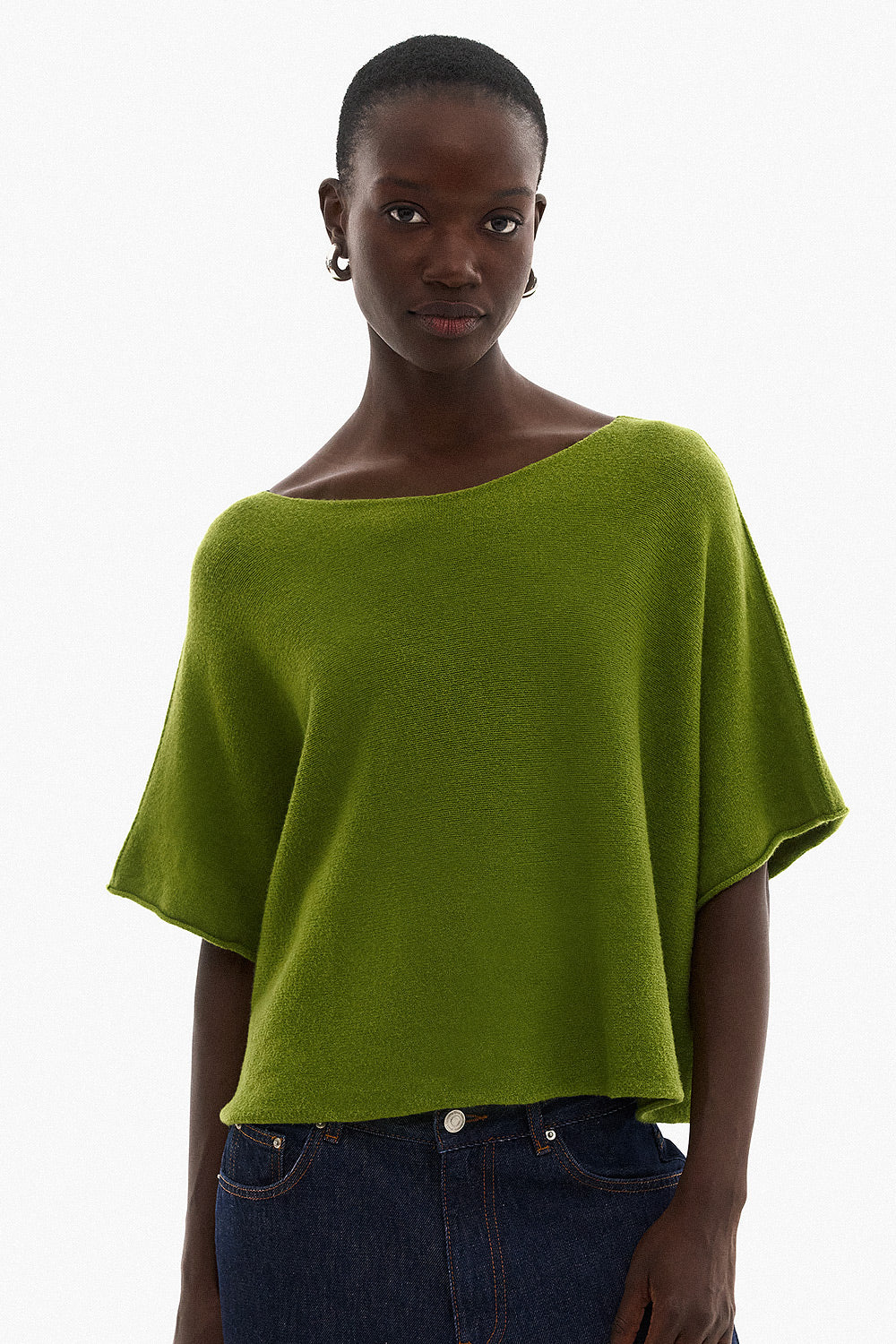 Soft Knitwear 3/4 Sleeve | Olive Green