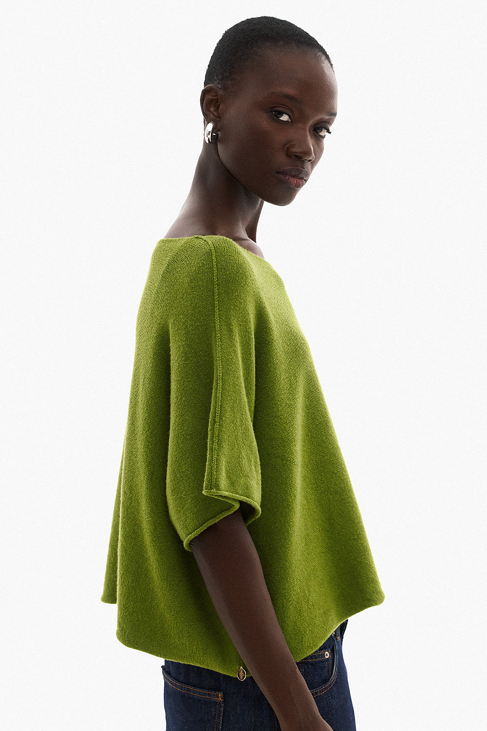 Soft Knitwear 3/4 Sleeve | Olive Green