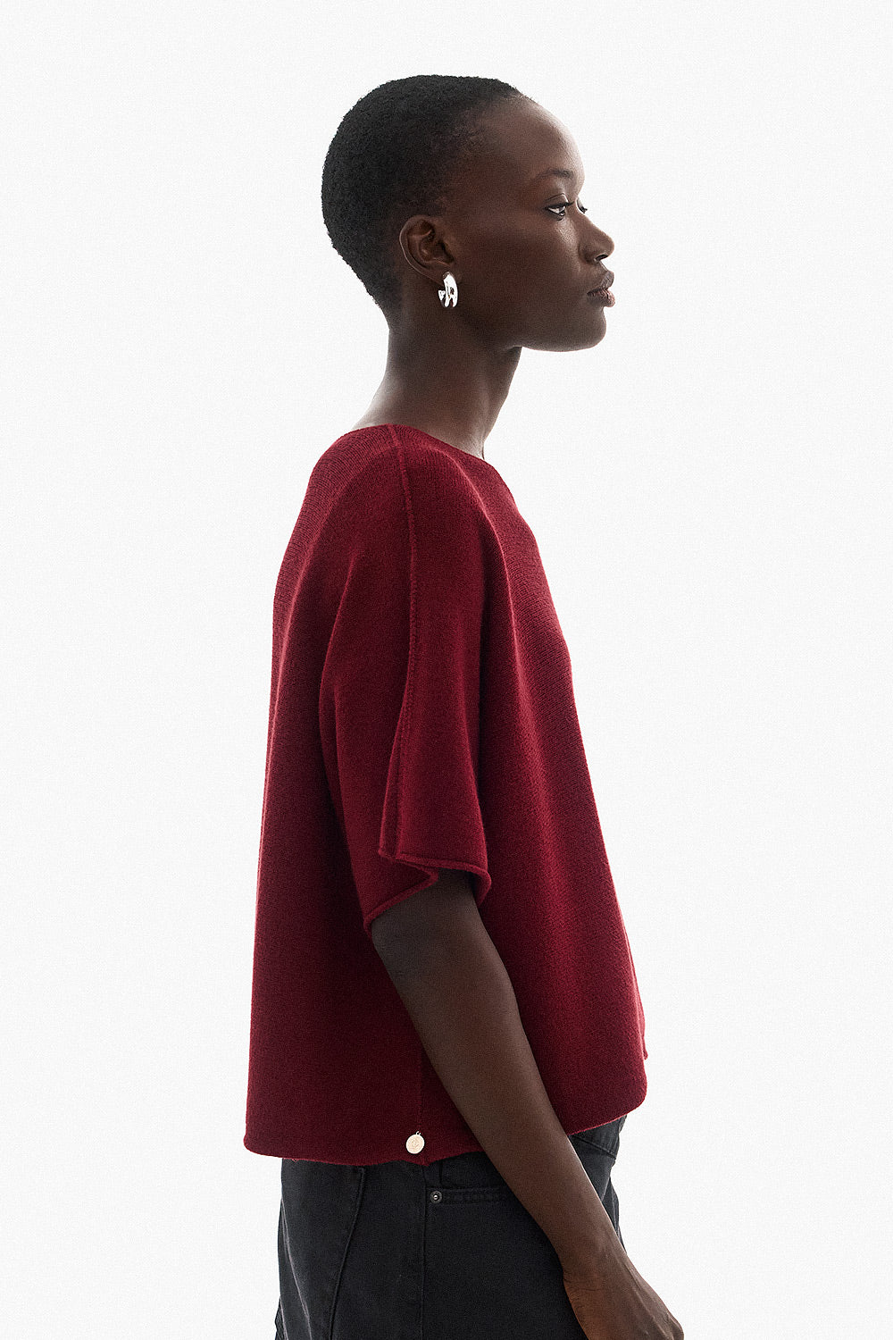 Soft Knitwear 3/4 Sleeve | Burgundy