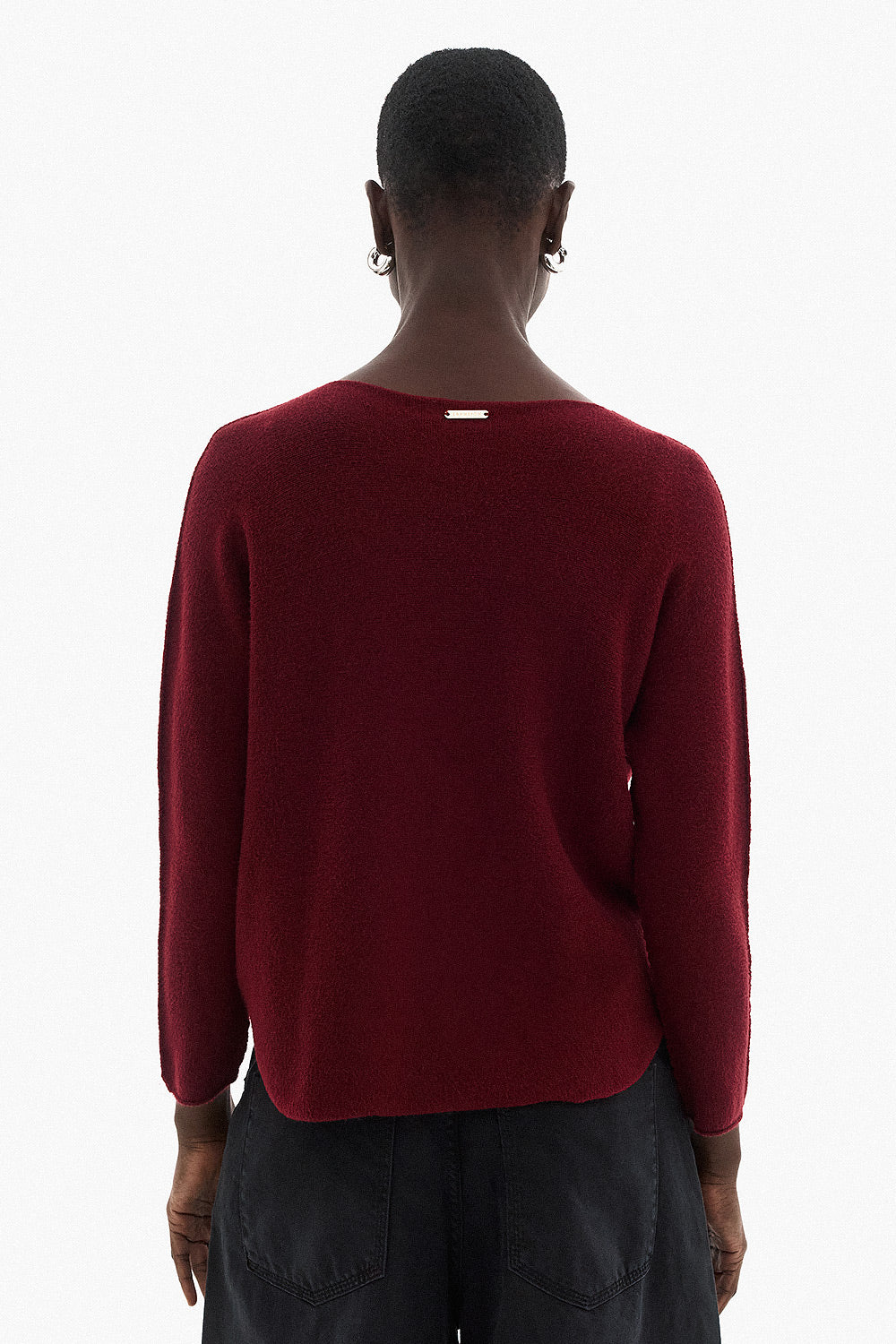 Soft Knitwear V-Neck | Burgundy