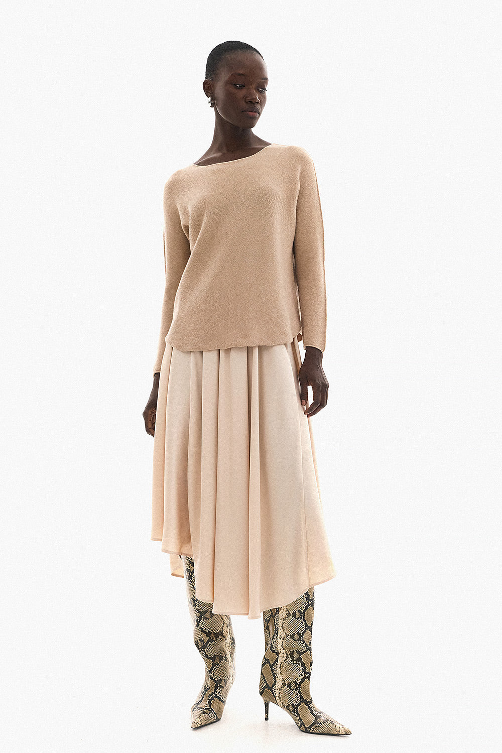 Soft Knitwear O-Neck | Beige