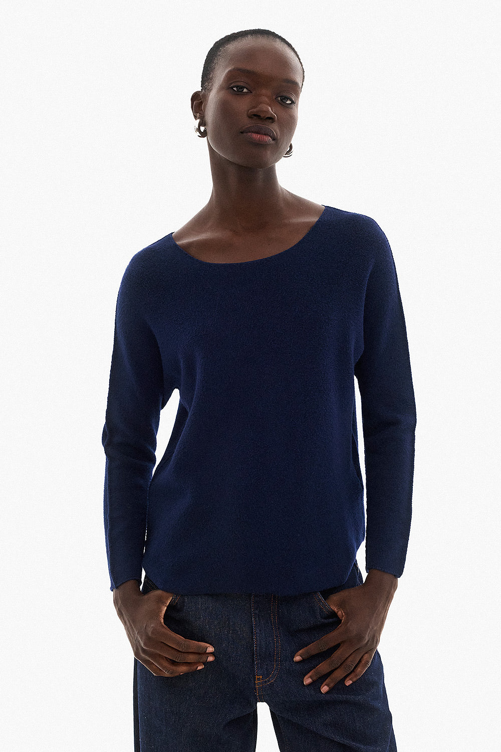 Soft Knitwear O-Neck | Blue
