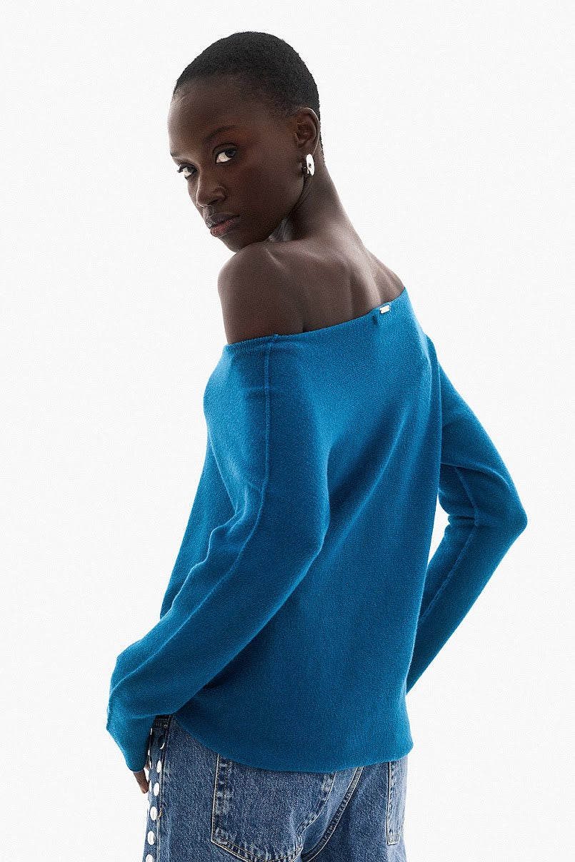 Soft Knitwear O-Neck | Petrol