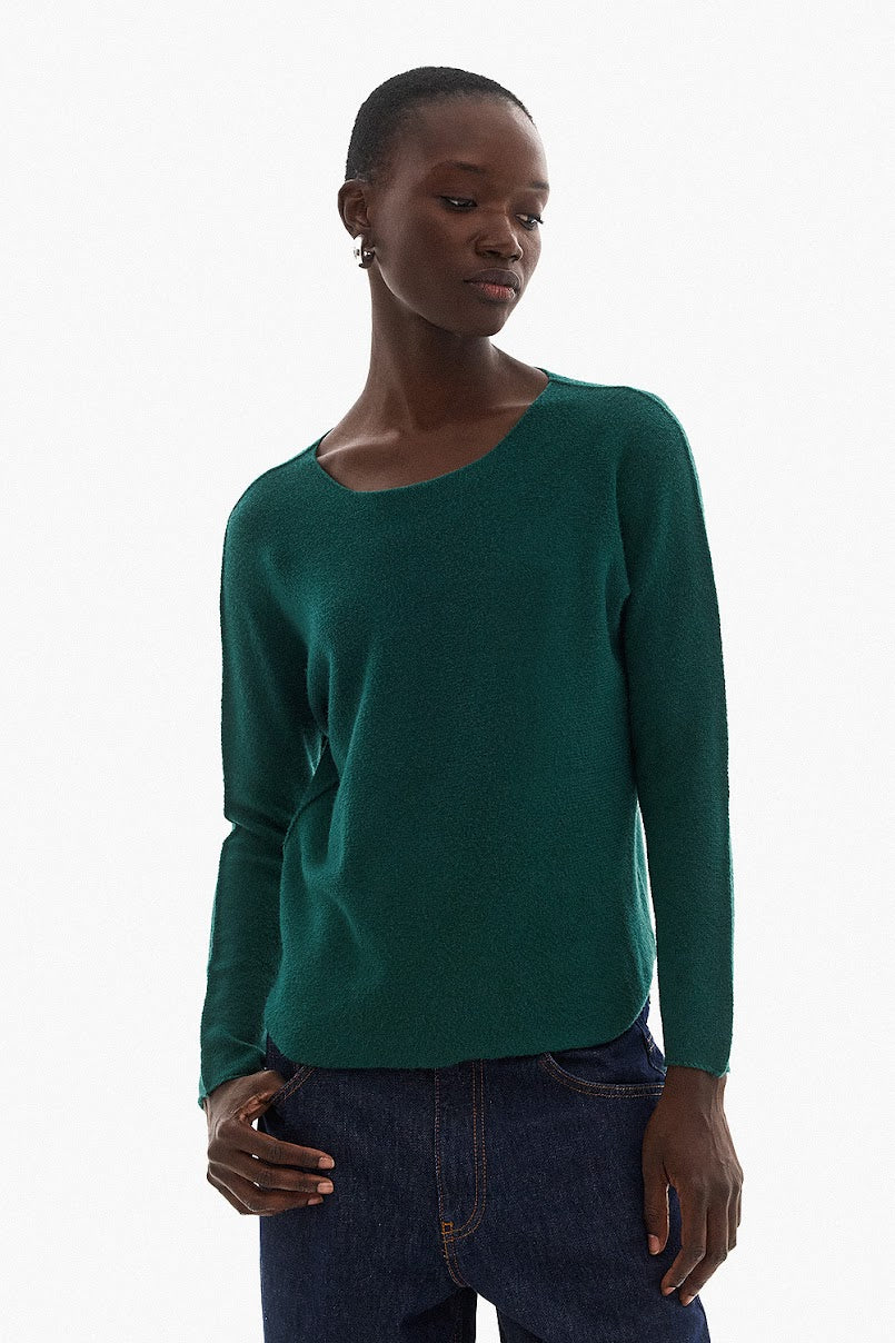 Soft Knitwear O-Neck | Green