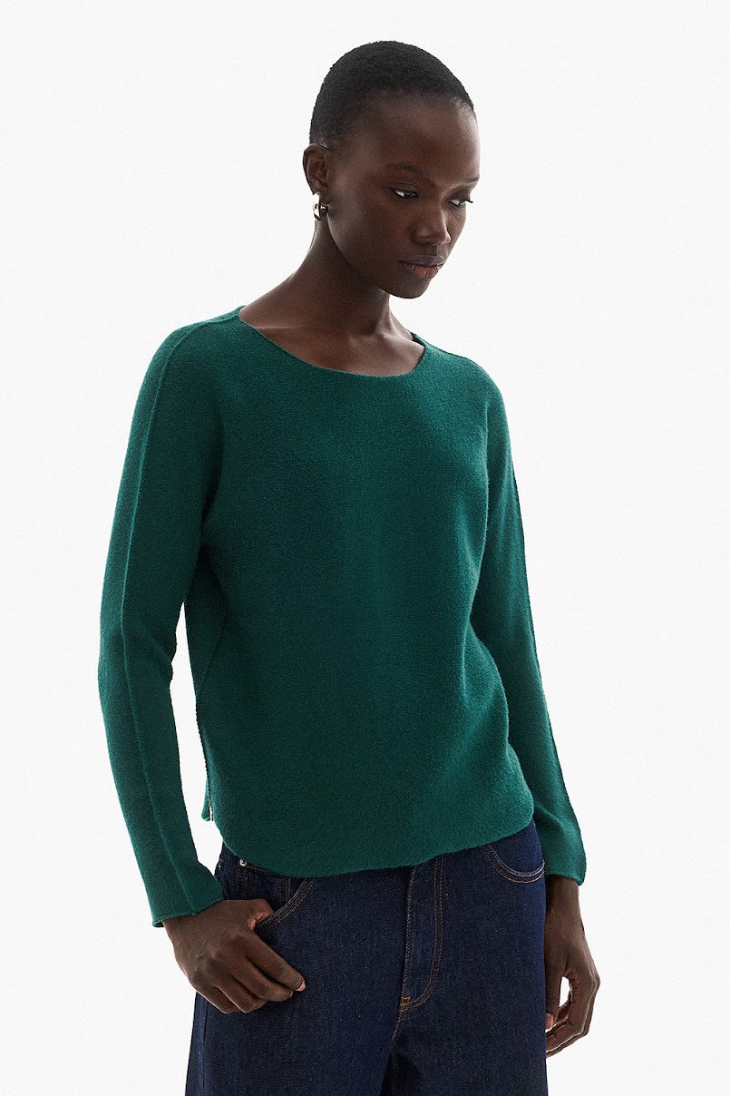 Soft Knitwear O-Neck | Green