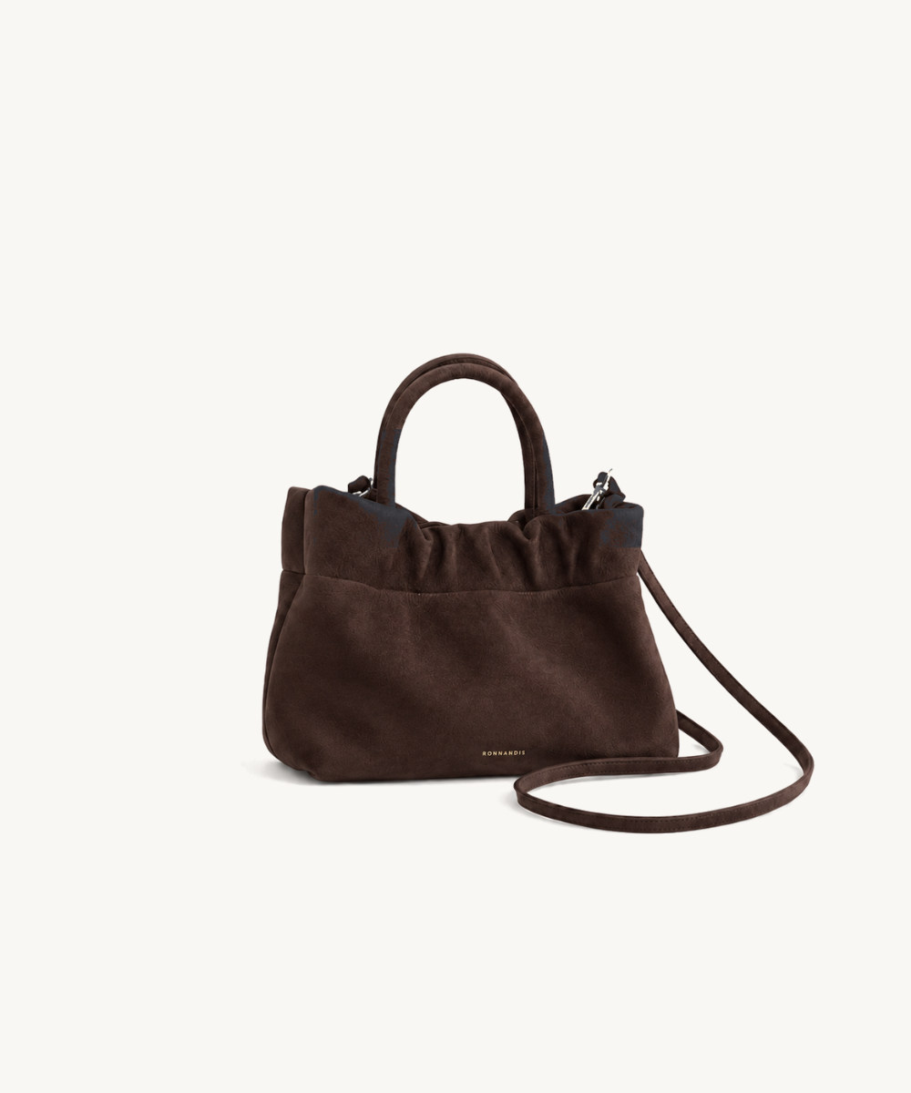 Nefeli Mini Leather Bag - Choco Suede