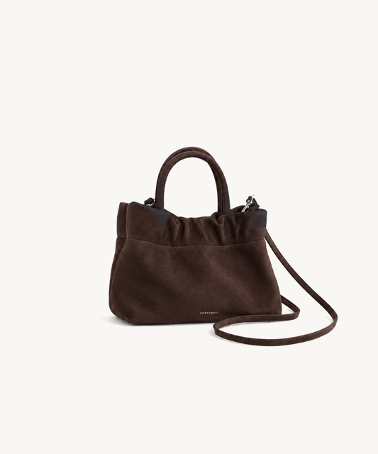 Nefeli Mini Leather Bag - Choco Suede